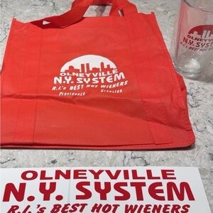 Olneyville N.Y. System Red Tote Bag
